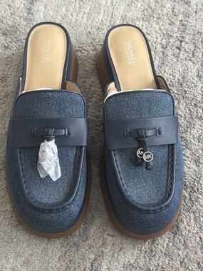 Michael Kors Zoe Denim Mule Shoes Women's